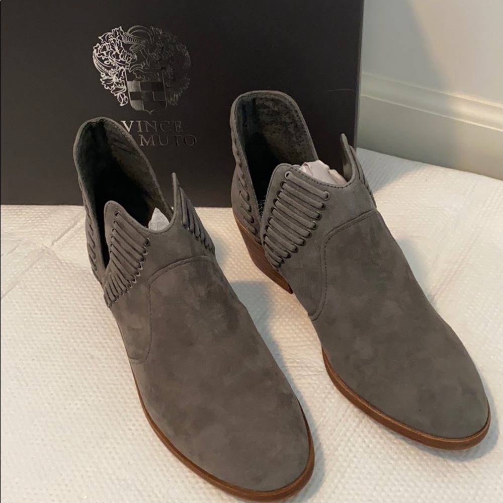 Vince Camuto Pevista Graystone Suede Ankle Boots